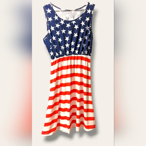 Dresses & Skirts - Red, white and blue stars and stripes sundress